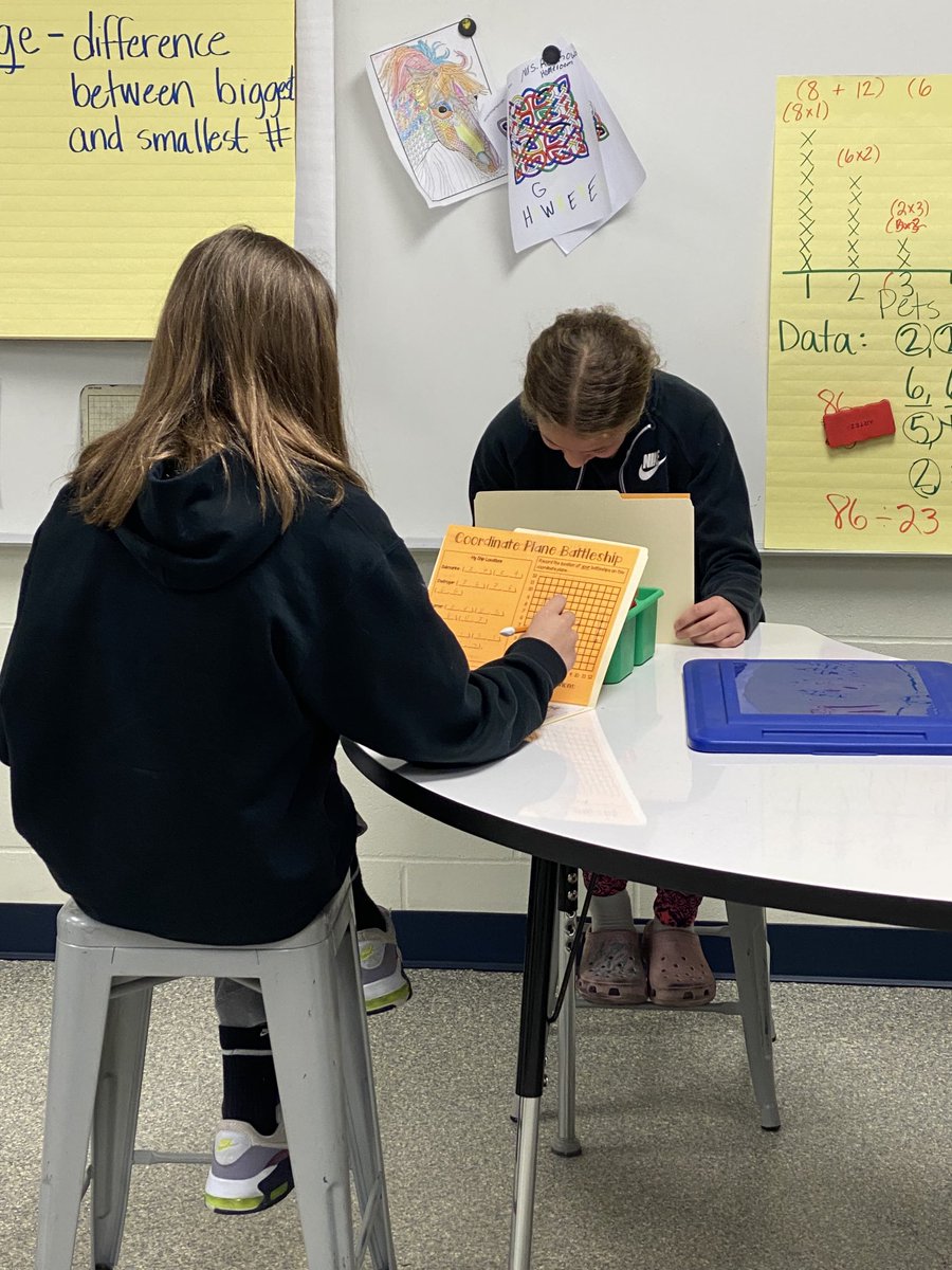 RockowMom's tweet photo. Math Battleship for the win! ⁦@WiltonElem⁩ #5grmath https://t.co/m0WatR2RTY