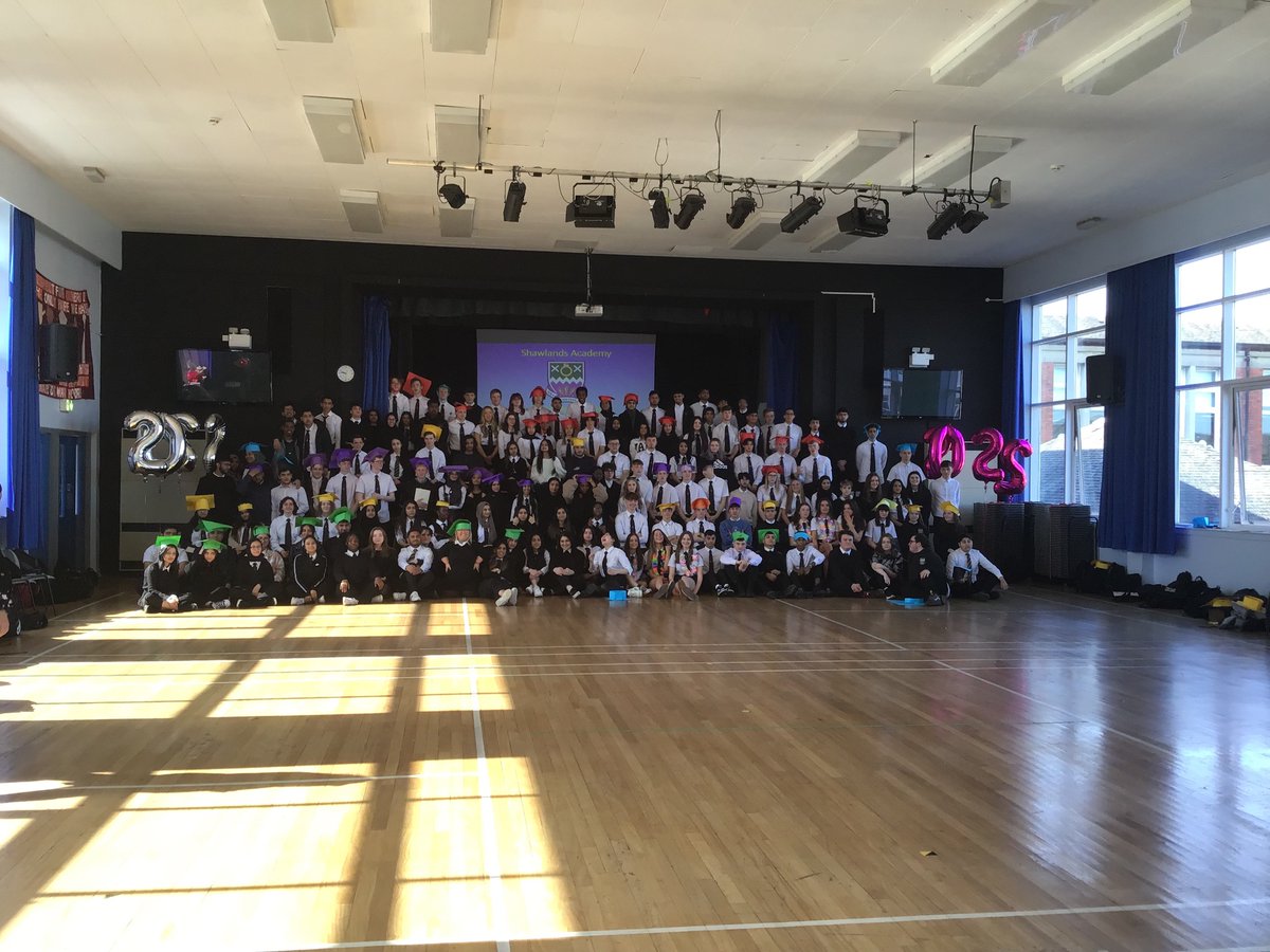 ShawlandsAcad's tweet photo. Always mixed emotions: pride, happiness and fun, but also a little bit sad. S6 we will miss you! #amazingpotential #fantasticyounpeople #wewillmissyou @FARE_ShawsAcad @ShawlandAcadPTC @SAPastoralCare https://t.co/LZQYM5MQcz