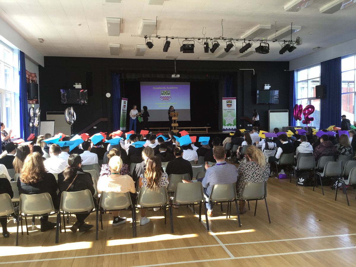 ShawlandsAcad's tweet photo. Always mixed emotions: pride, happiness and fun, but also a little bit sad. S6 we will miss you! #amazingpotential #fantasticyounpeople #wewillmissyou @FARE_ShawsAcad @ShawlandAcadPTC @SAPastoralCare https://t.co/LZQYM5MQcz