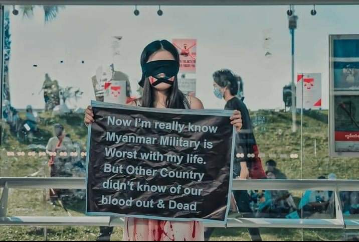 b3rry_y's tweet photo. "Peace will not be achieved while the Military remains above the Law” Genocidal Junta is making them to live long life and commit more of genocide, massacre, war crimes like making human shield to our civilians. What is the world doing?
#GenocideAwarenessMonth
#GenocidalMilitary https://t.co/qrPbX8UOvd