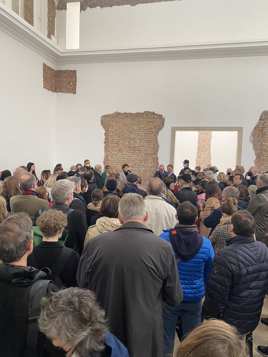 The #GermanPavilion2022 at the 59th International Art Exhibition – <a href="/la_Biennale/">La Biennale di Venezia</a> is now open. #MariaEichhorn’s contribution was opened in the presence of <a href="/KatjaKeul/">Katja Keul</a> Minister of State at the German Foreign Office <a href="/AuswaertigesAmt/">Auswärtiges Amt</a>
