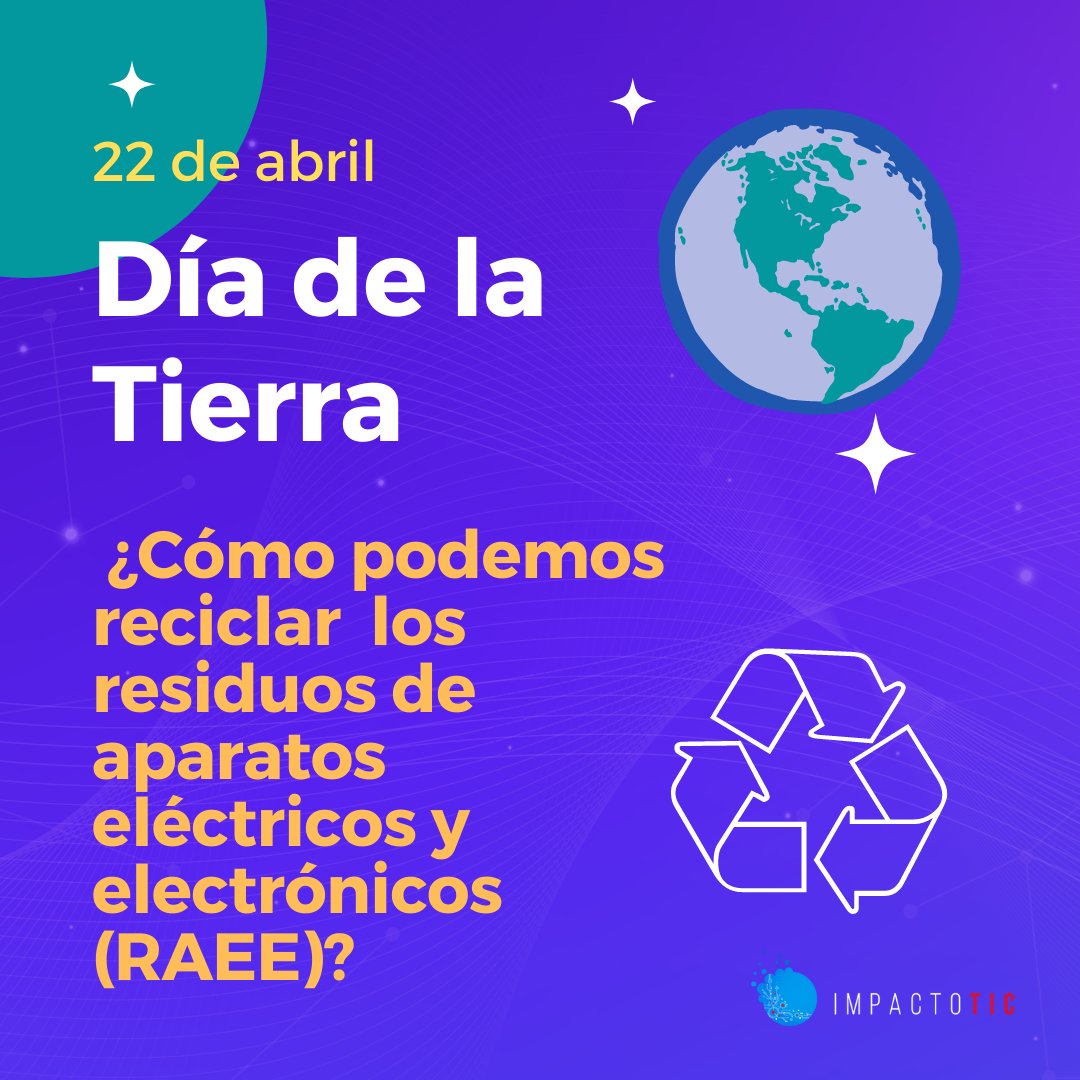 ImpactoTIC's tweet photo. #DiaDeLaTierra2022 ¡Nuestro planeta nos está pidiendo ayuda!🌎

La tecnología📲que usamos a diario también contamina. En el Día de la Tierra te queremos dar unos consejos sobre la importancia de saber reciclar lo equipos electrónicos #EarthDay2022 #TechandClimateJustice👇🧵 https://t.co/Z5jiHwYAuS