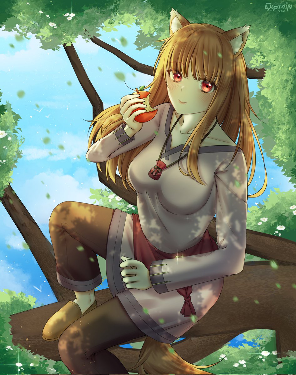 CXPT4IN's tweet photo. Speedrun Entry for @SWArtContest #SpiceAndWolfArtContest 🦊🍎🍃 Hope you like it!💕 https://t.co/x5JGOoAxpC