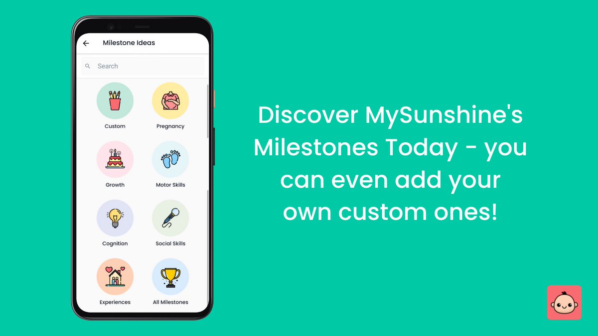Have you seen all our milestone ideas? If you can't find the one you want, create a custom milestone with our premium version or email us at hello@mysunshineapp.com with your suggestions!

Add a milestone today: mysunshineapp.page.link/mqky

#featurefriday #custom #milestones