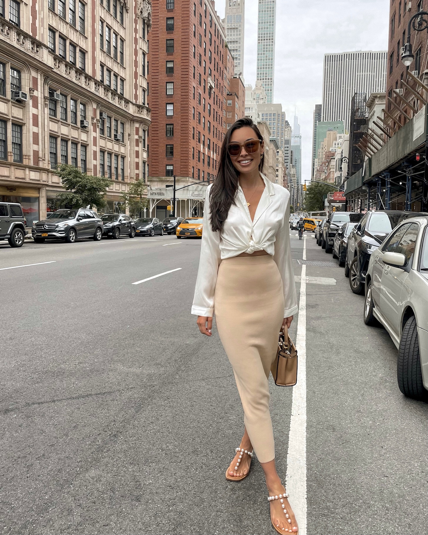 Cream pencil skirt hot sale
