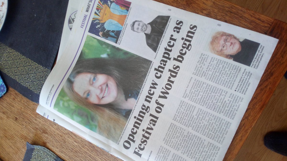 Deadbeat Descendent (@chris_mugan) on Twitter photo Soutar Festival of Words this weekend. Read all about in your super <a href="/courier_dundee/">The Courier (Dundee)</a>: look out for <a href="/KathleenJamie/">Kathleen Jamie</a> <a href="/GerdaStevenson8/">Gerda Stevenson</a> <a href="/zoevenditozzi/">Dr Zoe Venditozzi</a> <a href="/madisonmitchel1/">Dr Claire Mitchell KC</a> <a href="/witchesofscotl1/">@witchesofscotland</a> <a href="/Historic_Ally/">Alistair Heather</a> <a href="/OperaScots/">Scots Opera Project</a> @CPKMuseums <a href="/Birnamarts/">Birnam Arts</a>
#poetry #Perth Soutar Festival of Words this weekend. Read all about in your super <a href="/courier_dundee/">The Courier (Dundee)</a>: look out for <a href="/KathleenJamie/">Kathleen Jamie</a> <a href="/GerdaStevenson8/">Gerda Stevenson</a> <a href="/zoevenditozzi/">Dr Zoe Venditozzi</a> <a href="/madisonmitchel1/">Dr Claire Mitchell KC</a> <a href="/witchesofscotl1/">@witchesofscotland</a> <a href="/Historic_Ally/">Alistair Heather</a> <a href="/OperaScots/">Scots Opera Project</a> @CPKMuseums <a href="/Birnamarts/">Birnam Arts</a>
#poetry #Perth