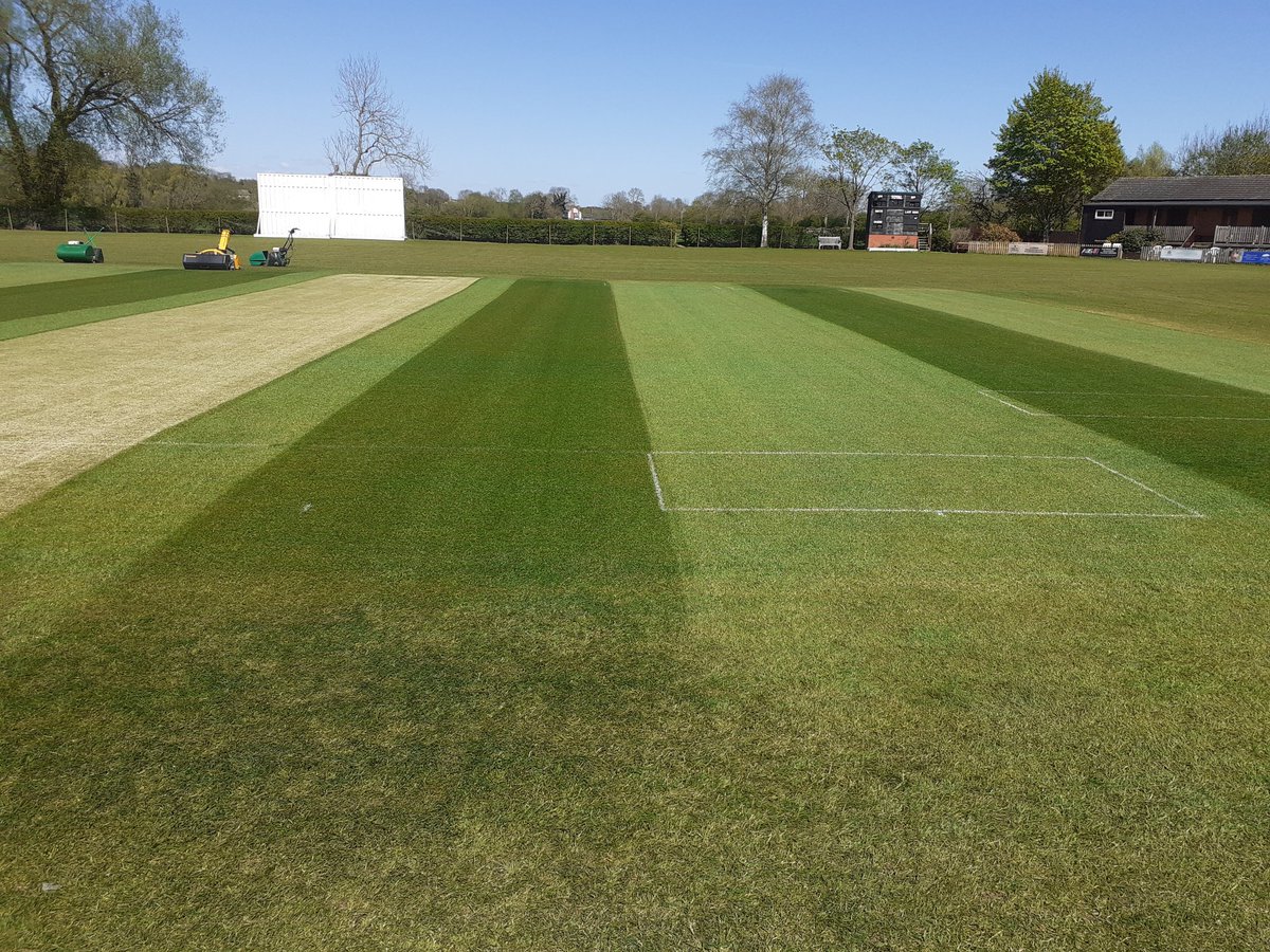 Wicket ready <a href="/Stcc1904/">Syston Town CC</a> square verti cut and mowed <a href="/Infinicut/">Infinicut</a> <a href="/landrcl/">Leics & Rutland CL</a> <a href="/GeorgeShep1403/">George Shepherd</a> <a href="/CharlieLoftus15/">Charlie loftus</a>