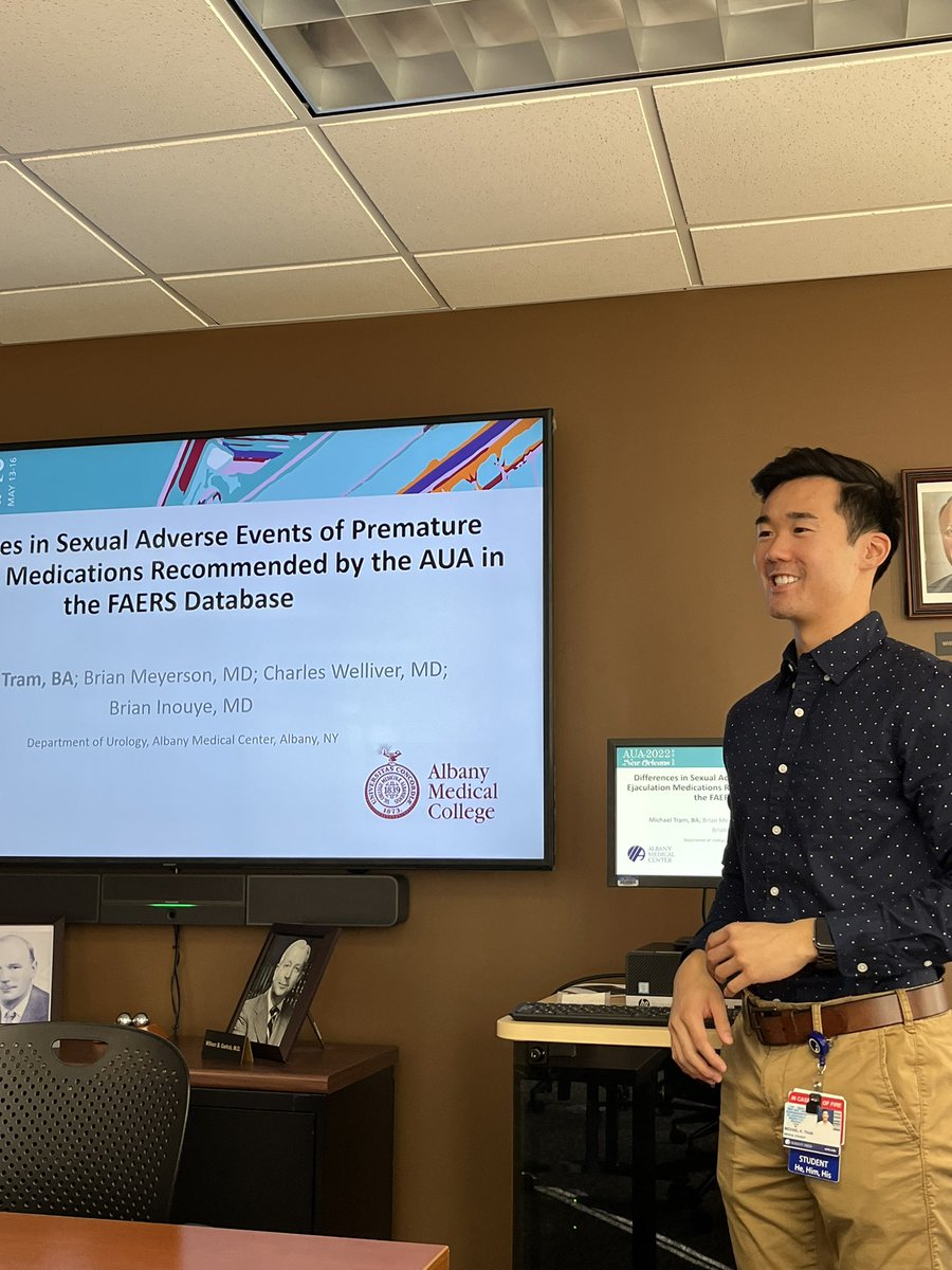 Brian Inouye (@brianinouyemd) on Twitter photo 🌟🌟<a href="/AlbanyMed/">Albany Med Health System</a> MS1 <a href="/MichaelKTram/">Michael Tram</a> practicing #AUA2022 podium on PE med sexual adverse events at <a href="/AlbanyMedUro/">Urological Institute@AlbanyMed</a>🌟🌟
Check out this phenom at PD47: Sexual Function/Dysfunction Sun May 15 1-3pm moderated by <a href="/Hossein5555/">Hossein Sadeghi-Nejad</a> <a href="/drrachelrubin/">Rachel S. Rubin, MD</a> Dr Bennett. 🌟🌟<a href="/AlbanyMed/">Albany Med Health System</a> MS1 <a href="/MichaelKTram/">Michael Tram</a> practicing #AUA2022 podium on PE med sexual adverse events at <a href="/AlbanyMedUro/">Urological Institute@AlbanyMed</a>🌟🌟
Check out this phenom at PD47: Sexual Function/Dysfunction Sun May 15 1-3pm moderated by <a href="/Hossein5555/">Hossein Sadeghi-Nejad</a> <a href="/drrachelrubin/">Rachel S. Rubin, MD</a> Dr Bennett.