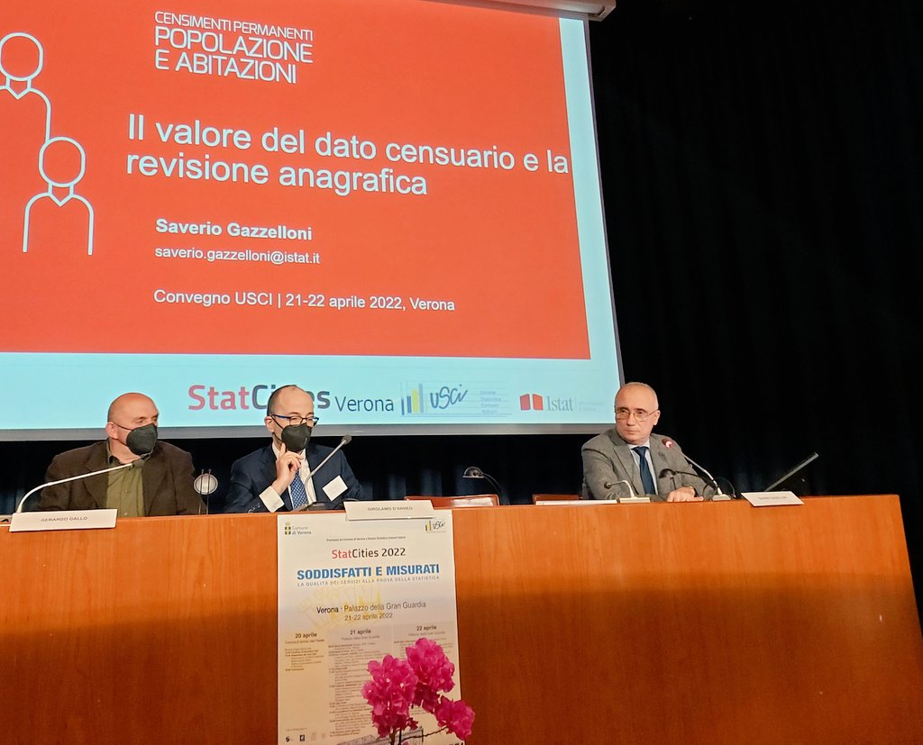 UsciItalia's tweet photo. #StatCities Verona
Saverio Gazzelloni di @istat_it
Il valore del dato censuario e la revisione anagrafica nel passaggio dal tradizionale censimento della popolazione decennale al censimento permanente.
Come far convivere normativa, privacy e necessità di aggiornamento anagrafi? https://t.co/goavuHvfSy