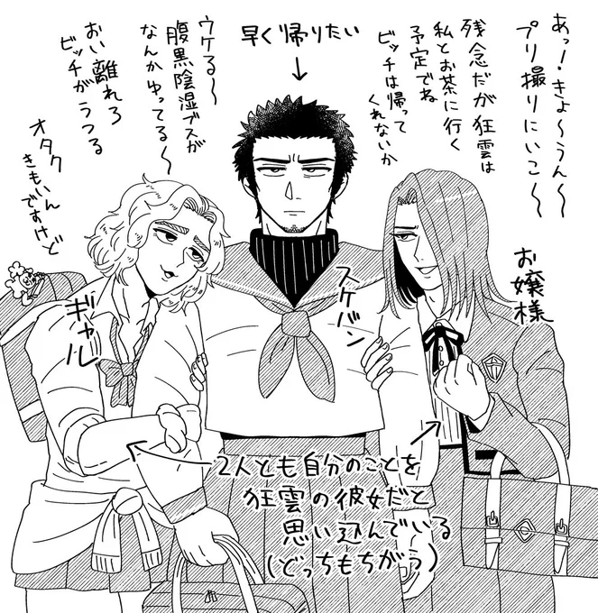 【孫&amp;曹】【女装注意】勝手に挟まれて喧嘩される狂 