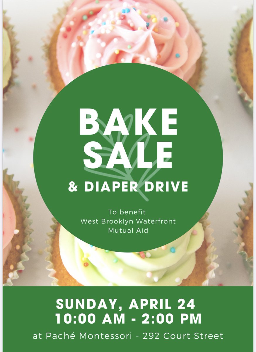 BrooklynAid's tweet photo. Please stop by and buy a treat, say hi! Our Sunday bake sale in Cobble Hill will raise funds for our initiatives, including buying groceries for neighbors. ⬇️⬇️⬇️ https://t.co/amK6fGbU9W