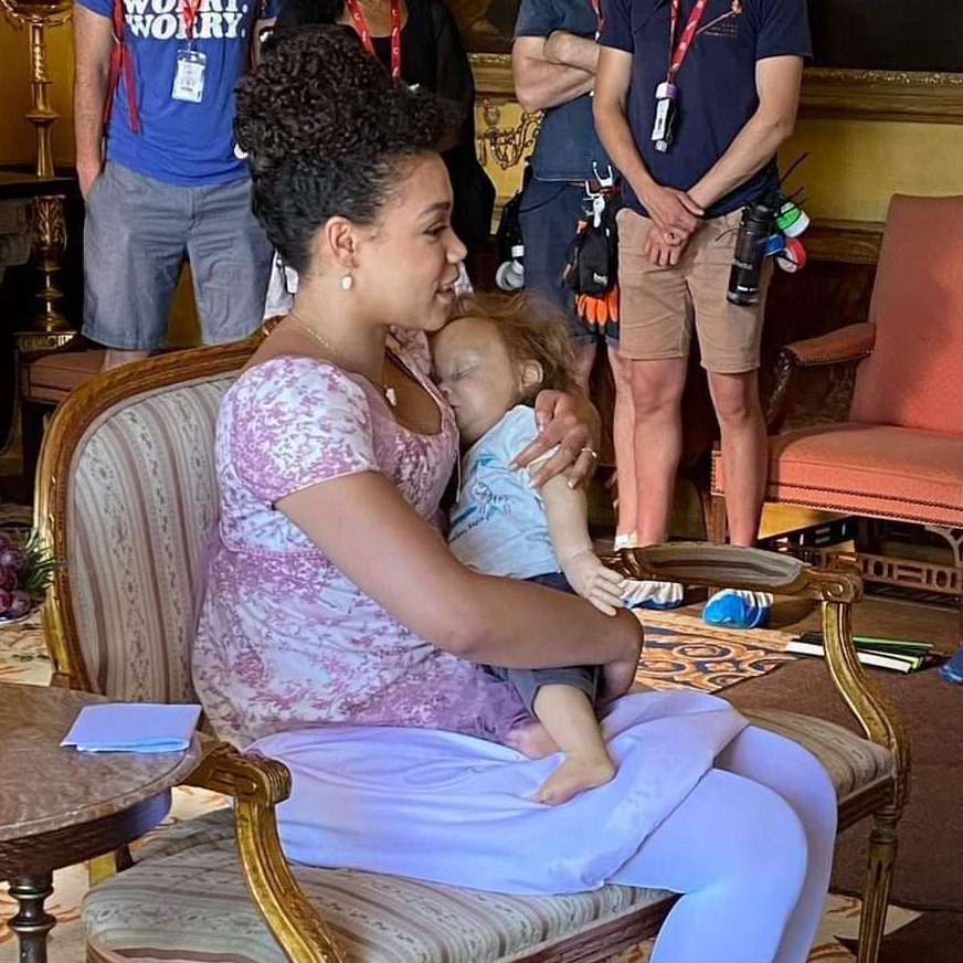 RealRubyBarker's tweet image. Got sent this today; meet Oliver #4, the nightmarish doll we had for #bridgerton rehearsals, who reminded me of a certain horror film character...

Shout out to my amazing make up artist Diana (instagram.com/dianaestradahu…) for the picture x Sir Phil pics soon!