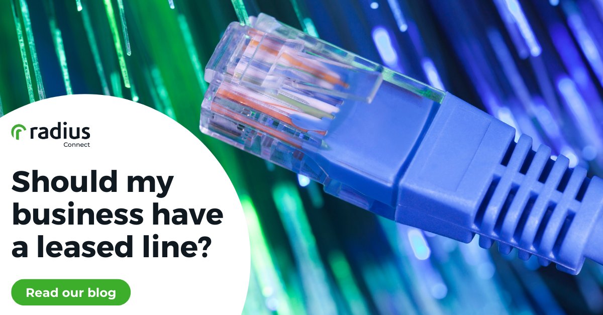 RadiusConnectIR's tweet photo. You might have heard about leased lines when looking for communication solutions for your business. But what are they, and does your business need one?

Read our blog to find out more 👇
https://t.co/6XKNnbzrdj https://t.co/KTlI8DTNXo