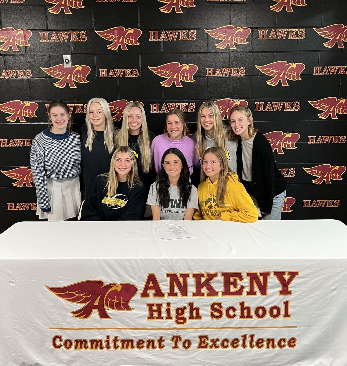 A_UMTHUN's tweet photo. Congrats to @AHS_HawkCheer very own, Mia Baker, on signing to continue her academic and cheerleading career at the University of Iowa! #TFBH https://t.co/E15tHN2Ft5