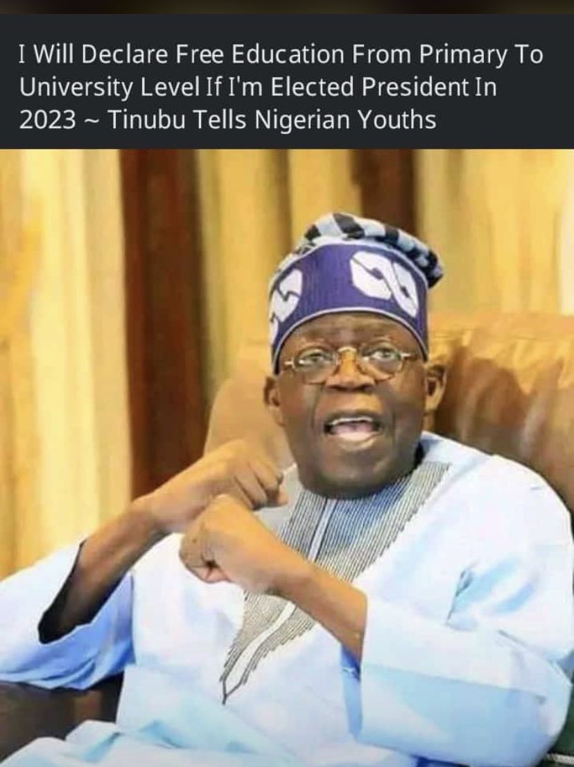 Imagine the strategy this man is cooking up 

ASSU still they strike complaining of money you wan come do free education for this nigga 

O ga oooo