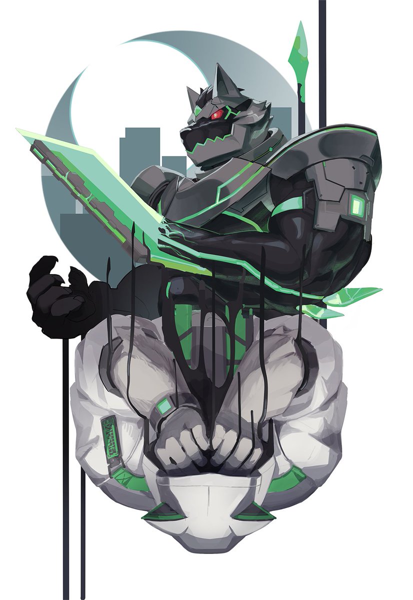 1boy male focus weapon solo sword red eyes armor  illustration images
