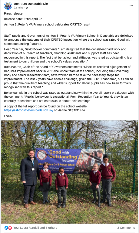 Ashton St Peter’s Primary School tweet media