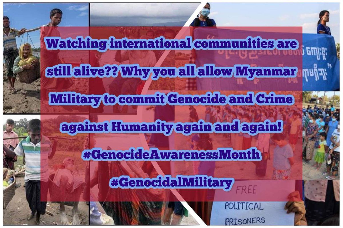 We hope the United States urgently lead a roadmap coupled with concrete actions to pave the way for protecting Rohingya community &amp; Myanmar from torture,ill-treatment,unlawful killings,and forceful displacement. 
#GenocideAwarenessMonth #GenocidalMilitary