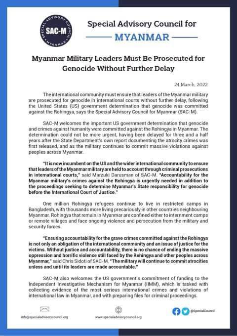 NweZun4's tweet photo. @UN and @CIJ_ICJ must redouble their diplomatic efforts against #GenocidalMilitary and procrastination should no longer be a barrier to provide life saving assistances and scrutinize the abuses of military. 
#GenocideAwarenessMonth https://t.co/EfUoDuVfSW