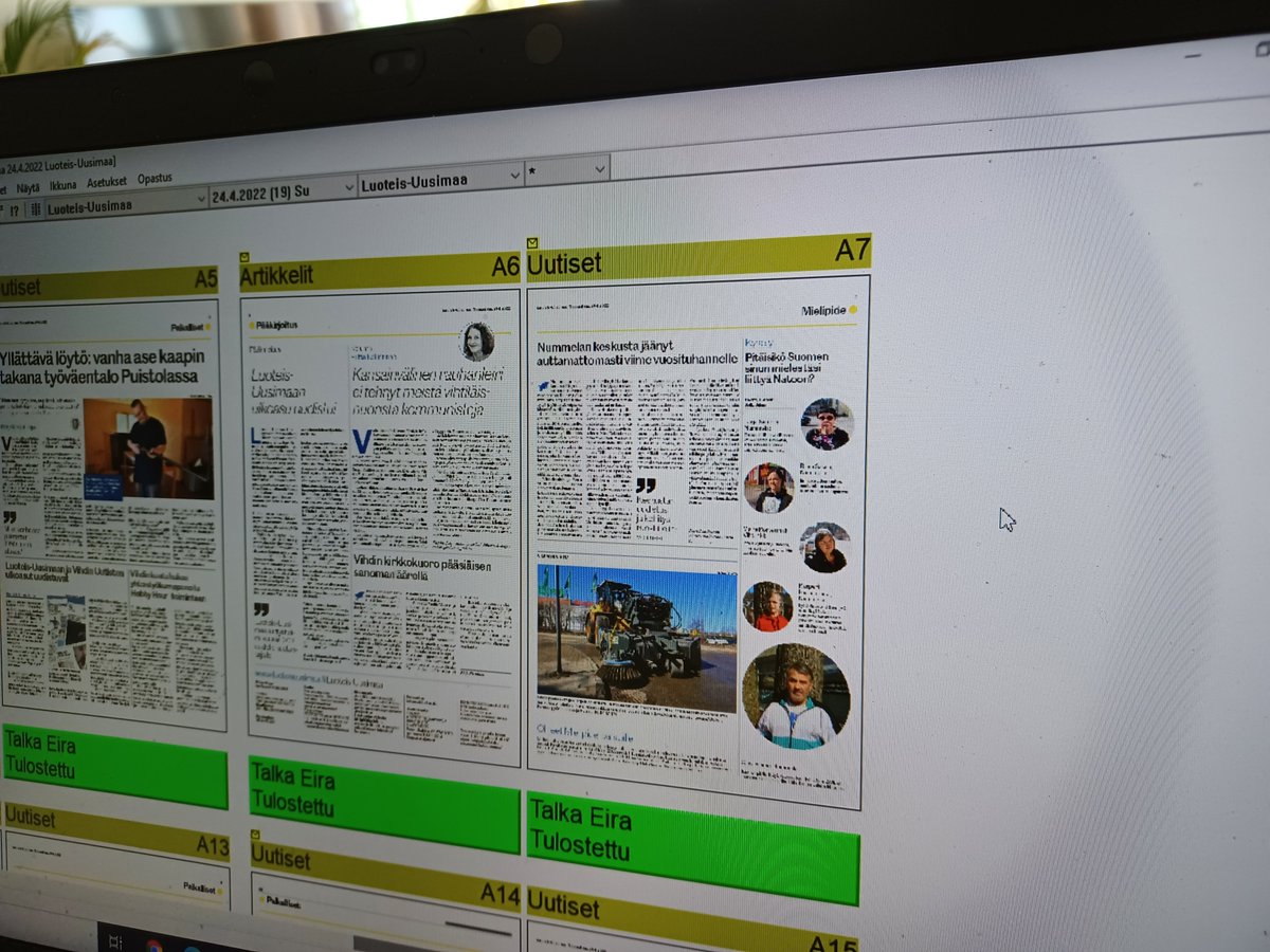 Lehtiuudistuslehti 2/3 saateltu painokuntoon. Eilen laitettiin pakettiin uudistunut Nurmijärven Uutiset, tänään Luoteis-Uusimaa ja alkuviikosta vuorossa Vihdin Uutiset. On muuten tyylikäs uusi ulkoasu! #media #lehtiuudistus