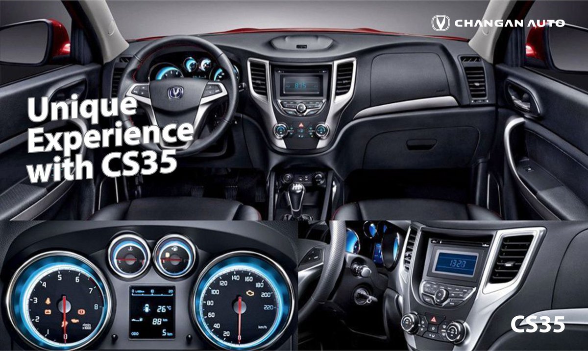 ChanganGhana's tweet photo. The #CS35 is equipped with a 7” touchscreen multimedia system, leather seats and a spacious trunk so that your trips become unique experiences. 😄🚘
Ready to drive it? 🤩
#ChanganGhana #Changan #ChanganCS35 https://t.co/MQDHn8jigy