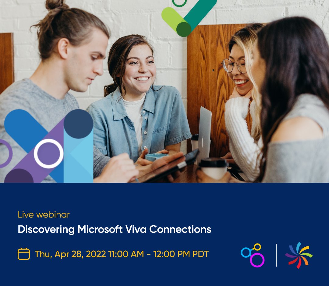 TeamsHub_io's tweet photo. #Microsoft #Viva #Connections is focused on boosting employee engagement.  
In this webinar, we will explore how to help employees stay #informed, #connected, and #engaged with Viva Connections.

Register today - https://t.co/P92abStP2k https://t.co/w1AuvcgMnW