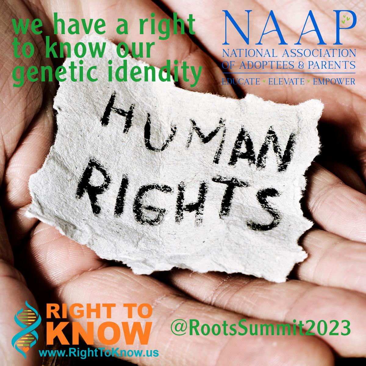 righttoknowus's tweet photo. It is a fundamental right to know your identity and medical history - full stop!
Engage with @RootsSummit2023
on April 25 at 5pm Pacific /8pm Eastern time
#Genealogy #ancestry #shock #npe #adoptee #donorconceived #DNA #Surprise #MPELife https://t.co/dp748NED3K