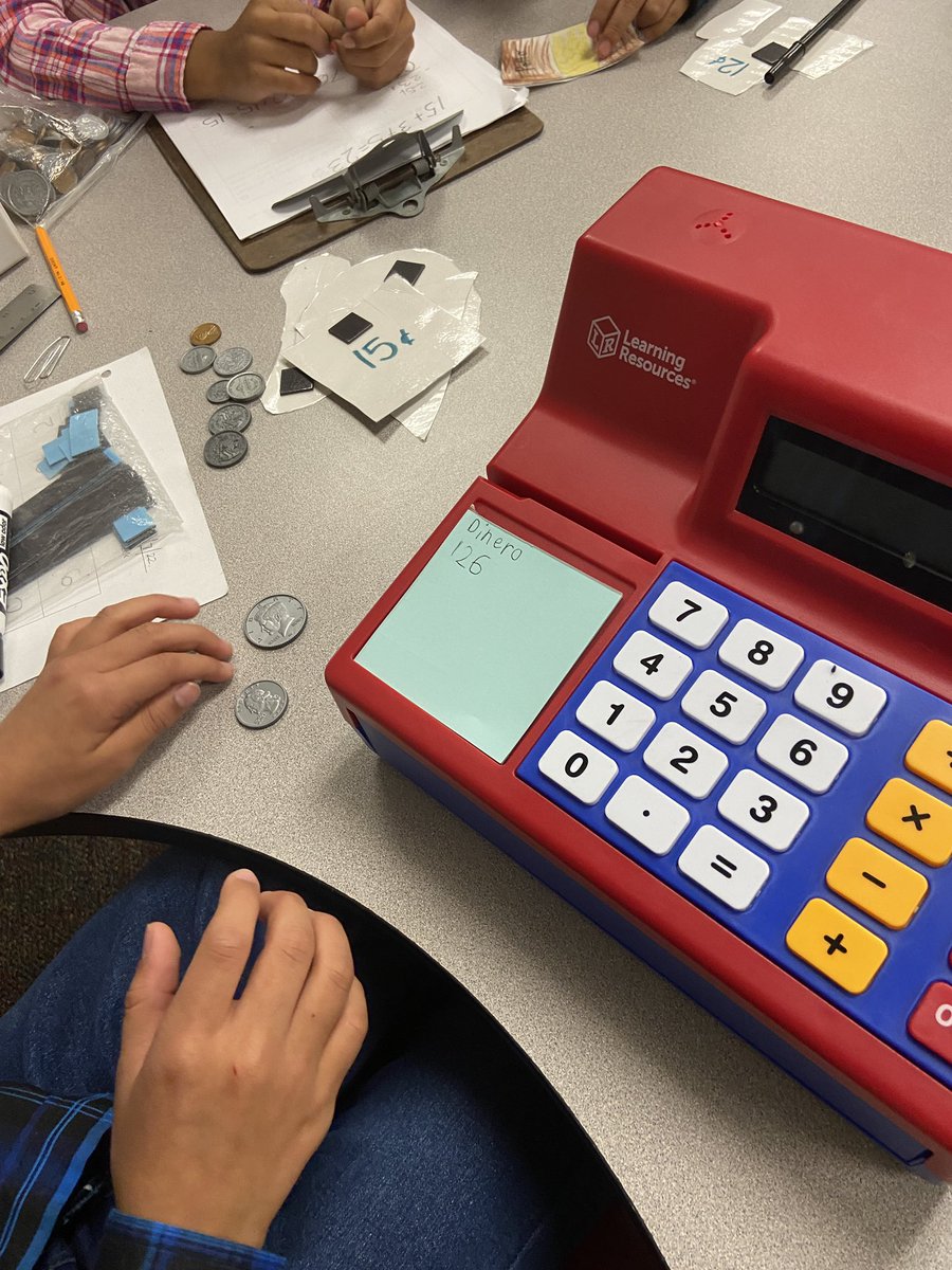 ARamirezHH's tweet photo. Practicing multiple math skills in the classroom store. @hearnehusky https://t.co/KRQk3sdjv6