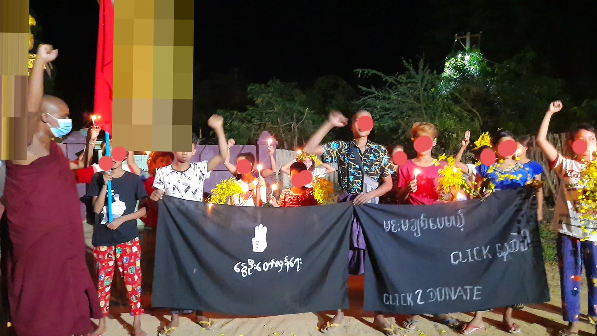 Wamtha2021's tweet photo. အကြမ်းဖက်စစ်အာဏာရှင် ကျရှုံးရေးအတွက် ရက်ပေါင်း (၃၈၅) ရက်မြောက်နေ့အဖြစ် ချီတတ်ဆန္ဒဖော်ထုတ်ခဲ့သည့် ပြည်ကြီးတံခွန်သပိတ်အင်အားစု...

#HelpMyanmarIDPs
 #NightStrike
 #2022Apr22Coup #WhatsHappeningInMyanmar 

#အရေးတော်ပုံအောင်ရမည် 

#အဂ္ဂဝံသ https://t.co/nNm4O3KVG0