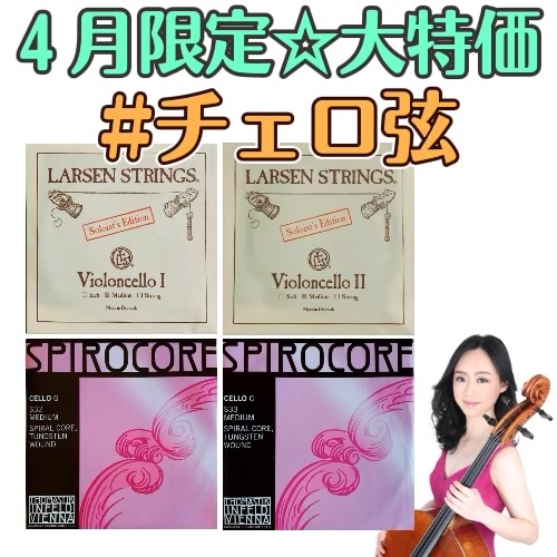 Larsen オーロラ チェロ弦 ミディアム D 1/2 ミディアム ラーセン チェロ弦 ミディアム A線D線セット