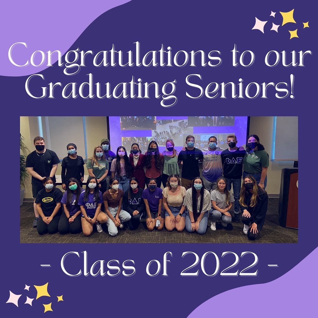 USFPhiDE's tweet photo. Congratulations to our seniors, class of 2022! The PhiDE pham wishes you guys the best and we can't wait to see what the future holds for you all! We are beyond proud of your accomplishments, and we'll miss you all very much. Thank you for everything you guys have done for PhiDE! https://t.co/IuQAcEcaQs