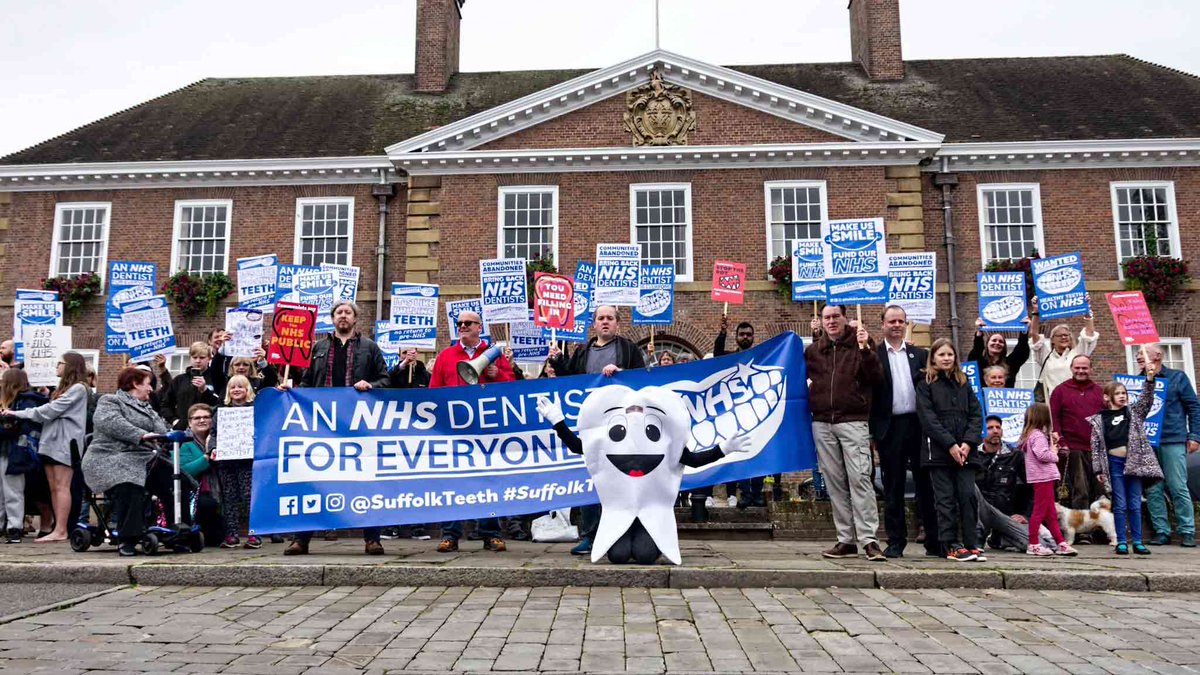 Dentistry's tweet photo. Toothless in England marches against lack of progress in NHS dentistry;
https://t.co/t1eg3Oq4C5
with @suffolkteeth
#toothlessinsuffolk #toothless #toothlessinengland https://t.co/d6fwDJpxsm