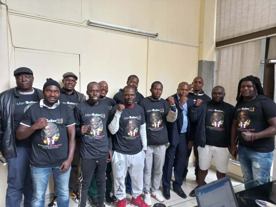 MenDiaspora's tweet photo. MenBelievED Founder Justice Matsatsira meets with the Mbare BelievED soccer Champions.  #RegisterToVotED2023
#NyikaInovakwaNeveneVayo
#IlizweLakhiwaNgabanikaziBalo 

#EDPROMISED
#EDDELIVERED
#MENBELIEVED https://t.co/Pdy1BxtzlR