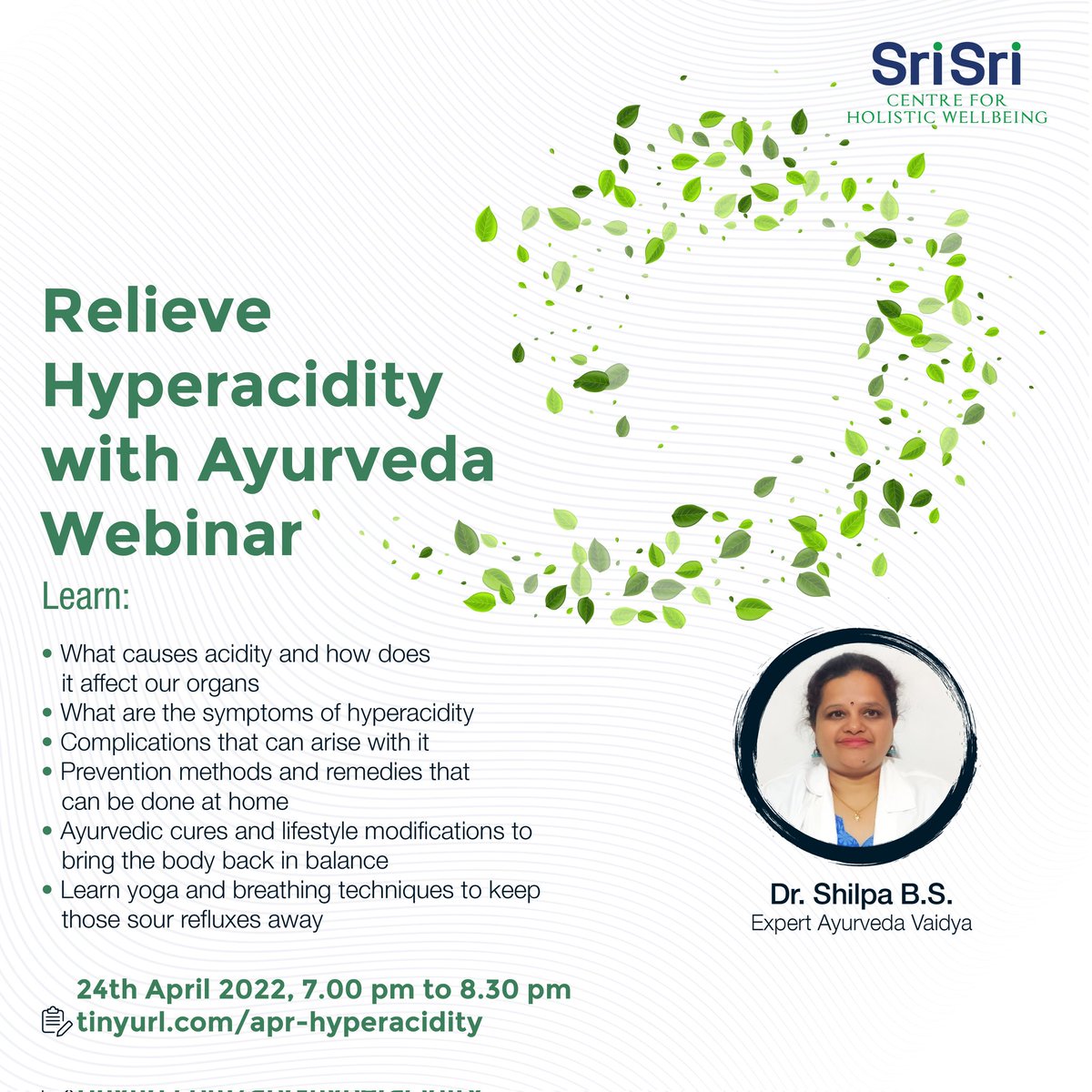 sswellbeing's tweet image. Learn how to be free from hyperacidity in our wellness webinar, where Doctor Shilpa will show you the ayurvedic way to keep bloating at bay.

#hyperacidity #gastric #gastritis #gastroesophagealreflux #hyperaciditydiet #ayurvedicmedecine
#srisritattvapanchakarma