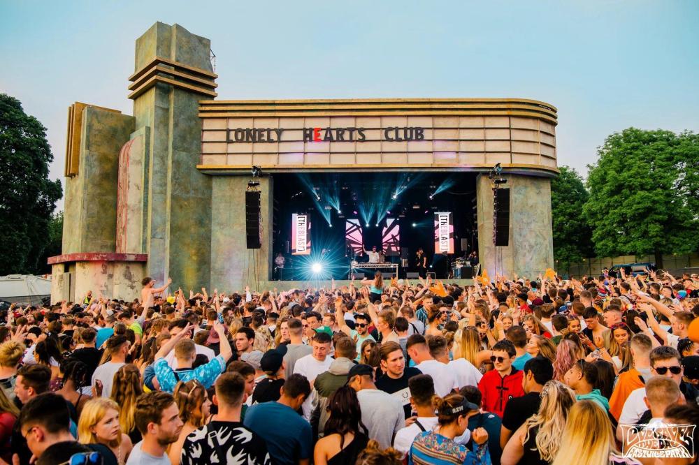 From the info on the official #Glastonbury page:

There are 2 new stages, The Lonely Hearts Club &amp; Firmly Rooted.

This is how The Lonely Hearts Club looks:
