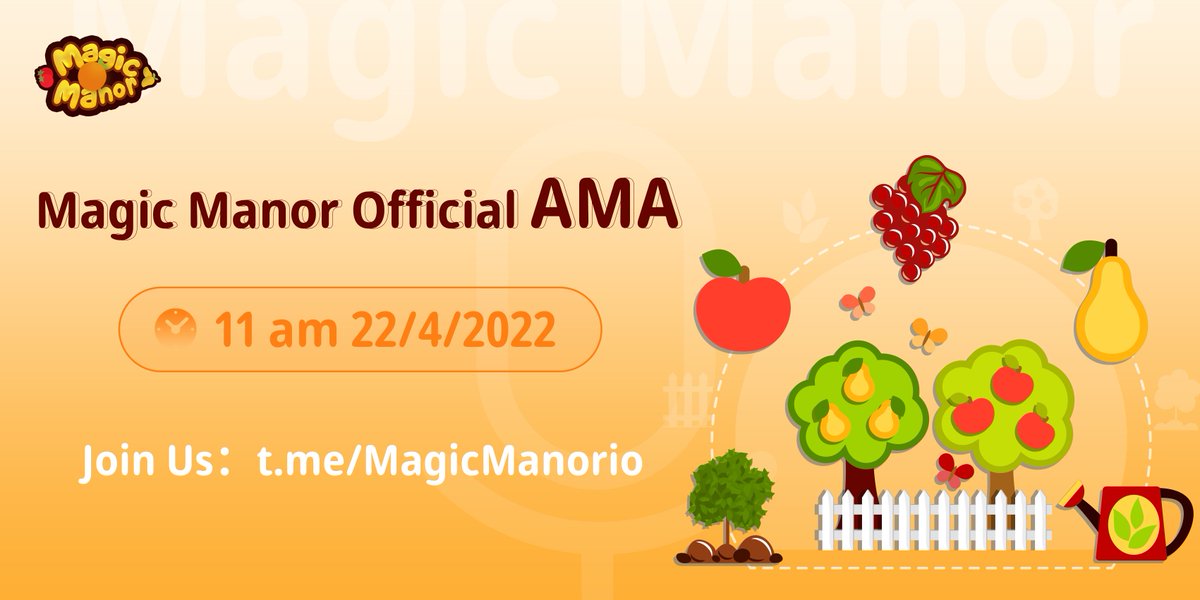 See U at 11 am New York time.

#MagicManor #NFTgames #NFTCommunity #GameFi