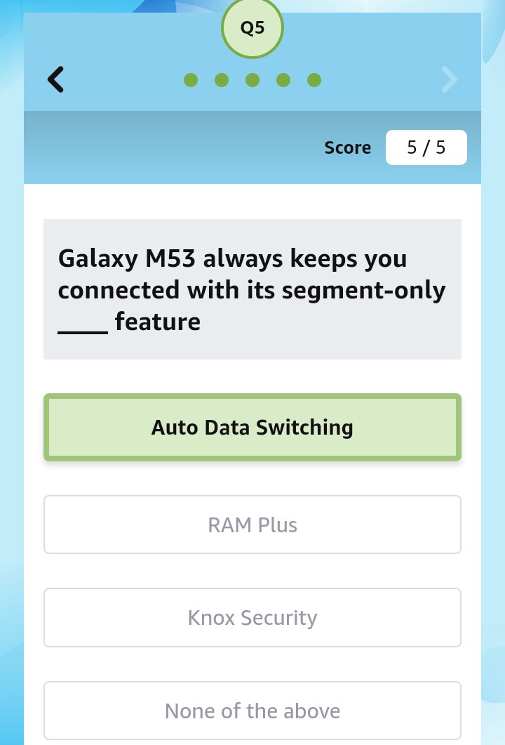 LaxuNyr's tweet photo. @amazonIN , @SamsungIndia 
#SamsungM535GQuiz 
#SamsungM53 
#amazonmobileinsider 
#NewGalaxyM 
#NewSamsungGalaxy https://t.co/H76khW1Nn5