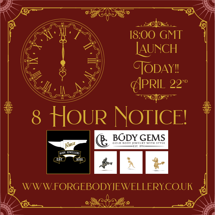 Forge_Jewellery's tweet photo. In 8 hours time (6pm GMT) we will be launching our  biggest catalogue to date - Body Gems 💖
With over 350 new products in this catalogue you can be sure to find everything you need from labrets to Attachments, Navel curves /w Dangles, Clickers, chains &amp; much much more! https://t.co/13aWUY5Krw