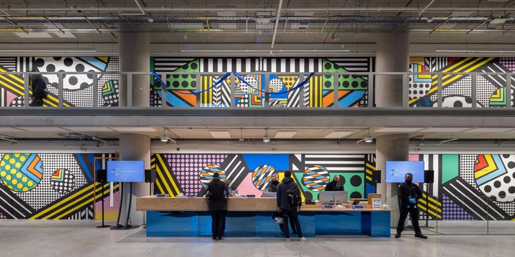 wemakeshore's tweet photo. We're pleased to have been involved in the fitout of Meta's new KX offices, providing #buildingregs &amp; #principaldesigner advice &amp; guidance. #Interiordesign 
@tpbennettllp  following a concept design by Gehry Partners.

#wemakeshore #consultancy #construction #londonconstruction https://t.co/tha1mocBn8