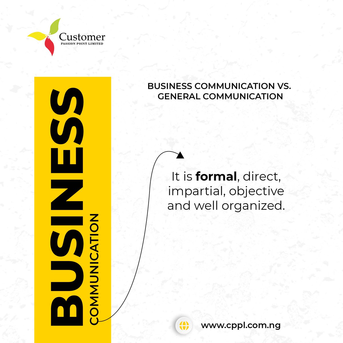 cppltraining's tweet image. You must understand how to communicate in the market place to create and capture value.

We can help you design effective business communication models; all you have to do is book our free consultation session:
cppl.com.ng/sme-consulting…

#cpplnigeria #cppltrainingprograms #business