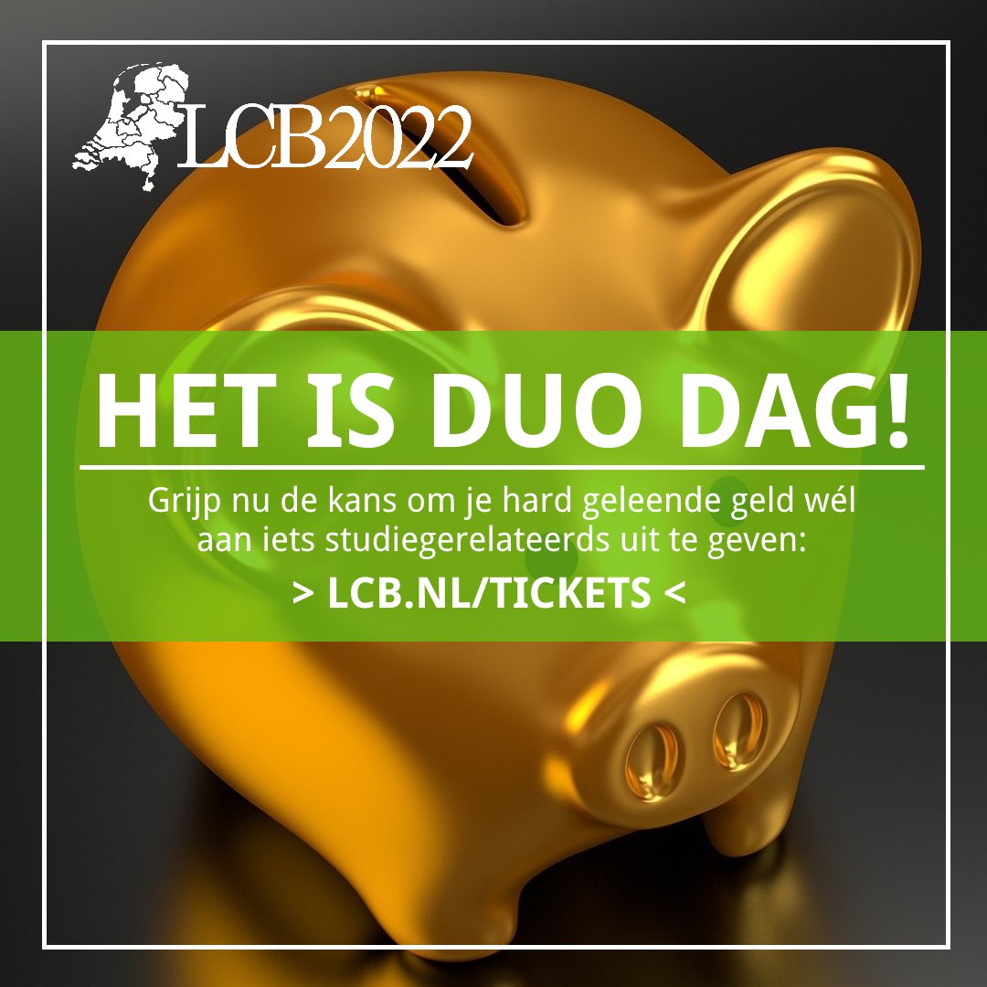 LCB_2023's tweet photo. DUO DAG - Jawel mensen de mooiste dag van de maand is aangebroken! De bankrekening zit weer propvol en de huur komt volgende week pas!

Grijp nu je kans om nog een ticket te krijgen op https://t.co/L11Qf9uSW3. Let op: wees er snel bij, een aantal activiteiten raken al vol! https://t.co/WdZiGKmTQV