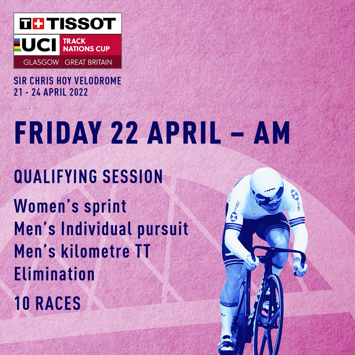 TrackNationsCup's tweet photo. DAY TWO 🏆 at #2022TissotUCINationsCup 

How hyped are you for today's track action?

Tickets for this weekend are available online ➡ https://t.co/iaXqgZGtjj https://t.co/o2lPeNZnLI