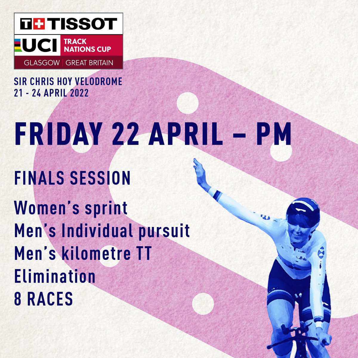 DAY TWO 🏆 at #2022TissotUCINationsCup 

How hyped are you for today's track action?

Tickets for this weekend are available online ➡ Ticketmaster.co.uk/Tissot-UCI-Tra…