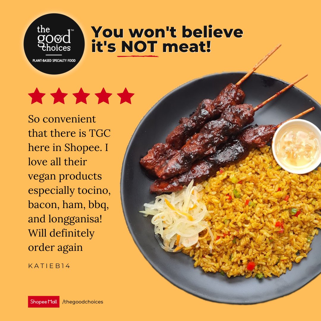 𝐘𝐨𝐮𝐫 𝐛𝐞𝐬𝐭 𝐜𝐡𝐨𝐢𝐜𝐞 𝐢𝐧 𝐩𝐥𝐚𝐧𝐭-𝐛𝐚𝐬𝐞𝐝 𝐦𝐞𝐚𝐭𝐬.💯

Try The Good Choices today and learn why our customers say #youwontbelieveitsnotmeat. 

#wearefilipinoplantbased
#filipinoveganmovement