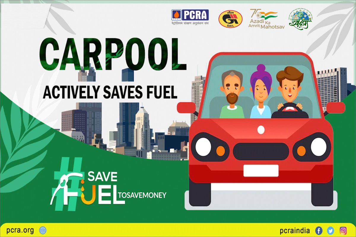 Carpool Actively Saves Fuel. Save Fuel to Save Money.

#Saksham2022 #MumbaiWalkaThon #SaveFuel