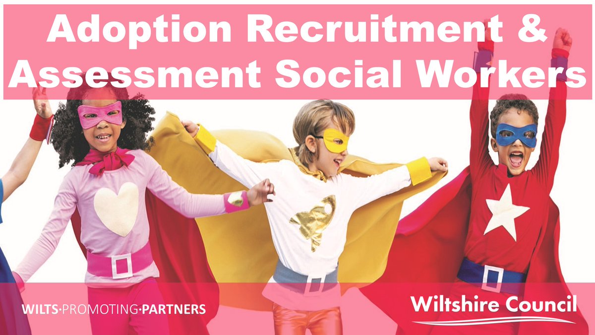 Adoption West are currently looking to recruit Social Workers for the Recruitment and Assessment services. 

👉 Part Time, Trowbridge jobs.wiltshire.gov.uk/details#/refer…

👉 Part Time, Bristol jobs.wiltshire.gov.uk/details#/refer…

👉 Full Time, Trowbridge jobs.wiltshire.gov.uk/details#/refer…