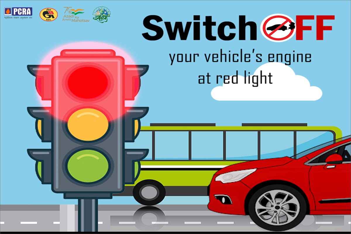 Switch Off Your Vehicle’s Engine At Red Light.

#Saksham2022 #MumbaiWalkaThon #SaveFuel