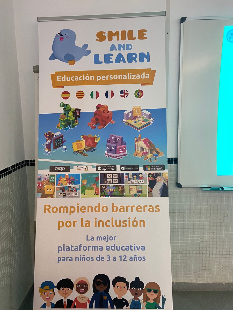 SmileandLearn's tweet photo. Siguen las Jornadas Formativas:
"Tecnología para una Escuela Inclusiva" donde nuestra Directora de Educación Inclusiva, Guadalupe Montero, ha presentado cómo Smile and Learn puede ayudar a atender a las necesidades de todos los niños y niñas. 
@RossellimacEDU @InnoEducaUMA https://t.co/UgSzwnPPtt