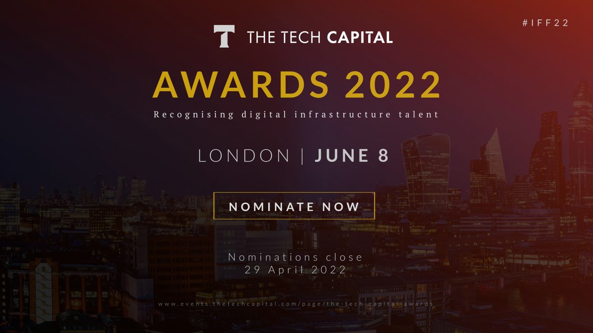 thetechcapital_'s tweet photo. 2022 categories include:

📝 CFO

🌱 New Talent 

🌳 Sustainability 

📍 Location Award 

💸 Infra Deal of The Year

⚖️ Law Firm 

🧑‍🤝‍🧑 In-House Team

🌎 Global Leader

Nominate: https://t.co/wQGHuqNb1K

#digitalinfrastructure #datacenters #towers #finance #investment #legal #IFF22 https://t.co/gqDRIZQ730