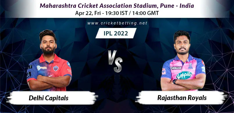 IPLScore_T20's tweet image. Apr 22, Fri

Delhi Capitals vs Rajasthan Royals

34th Match at Wankhede Stadium, Mumbai

19:30 IST / 14:00 GMT

#DCvRR #DCvsRR #RRvsDC #RRvDC #IPL2022 #IPL #IPLFantasyLeague #IPLT20 #TATAIPL2022 #TATAIPL #iplcontest #IPLAuction #Cricket #DelhiCapitals #RajasthanRoyals